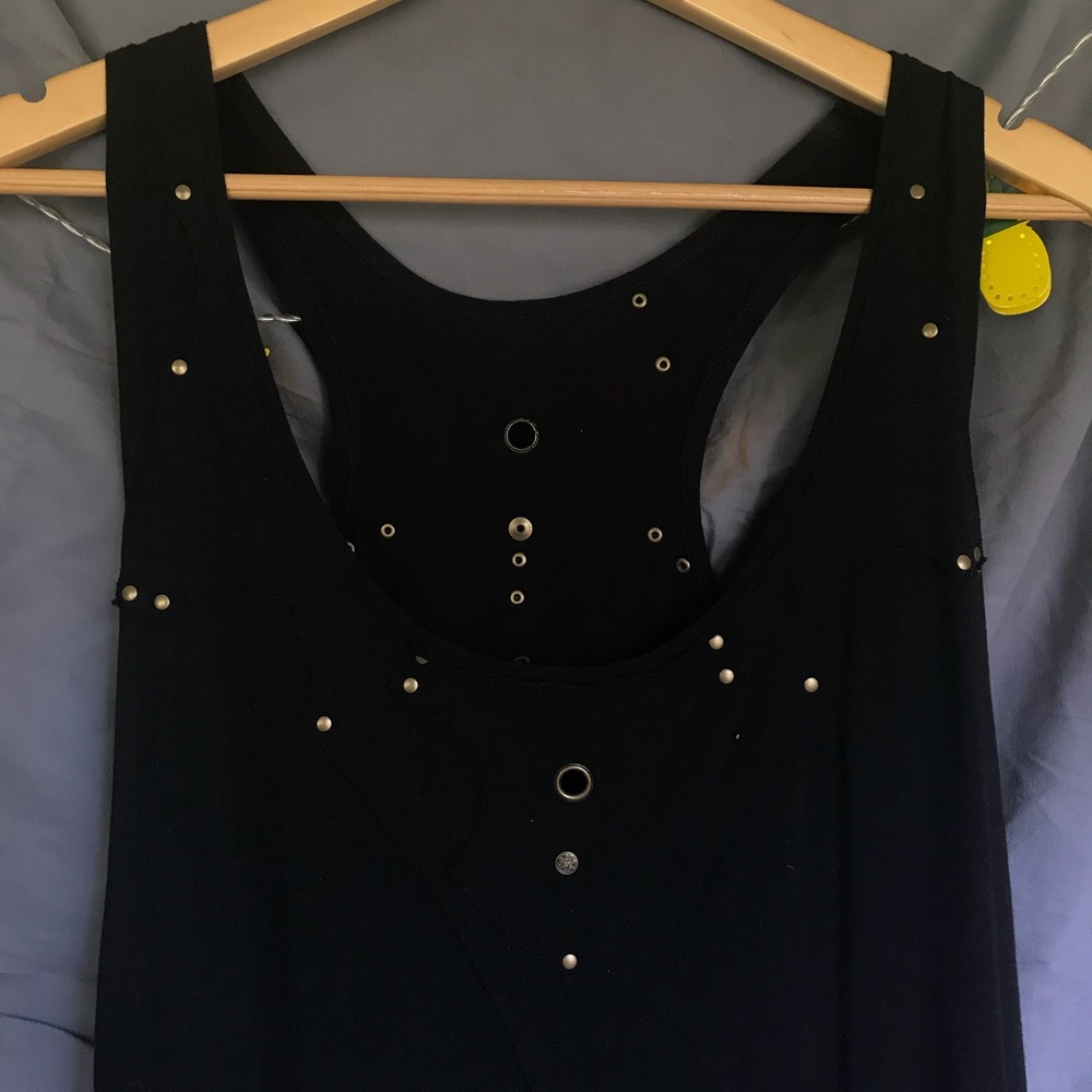 black studded comfy mini dress